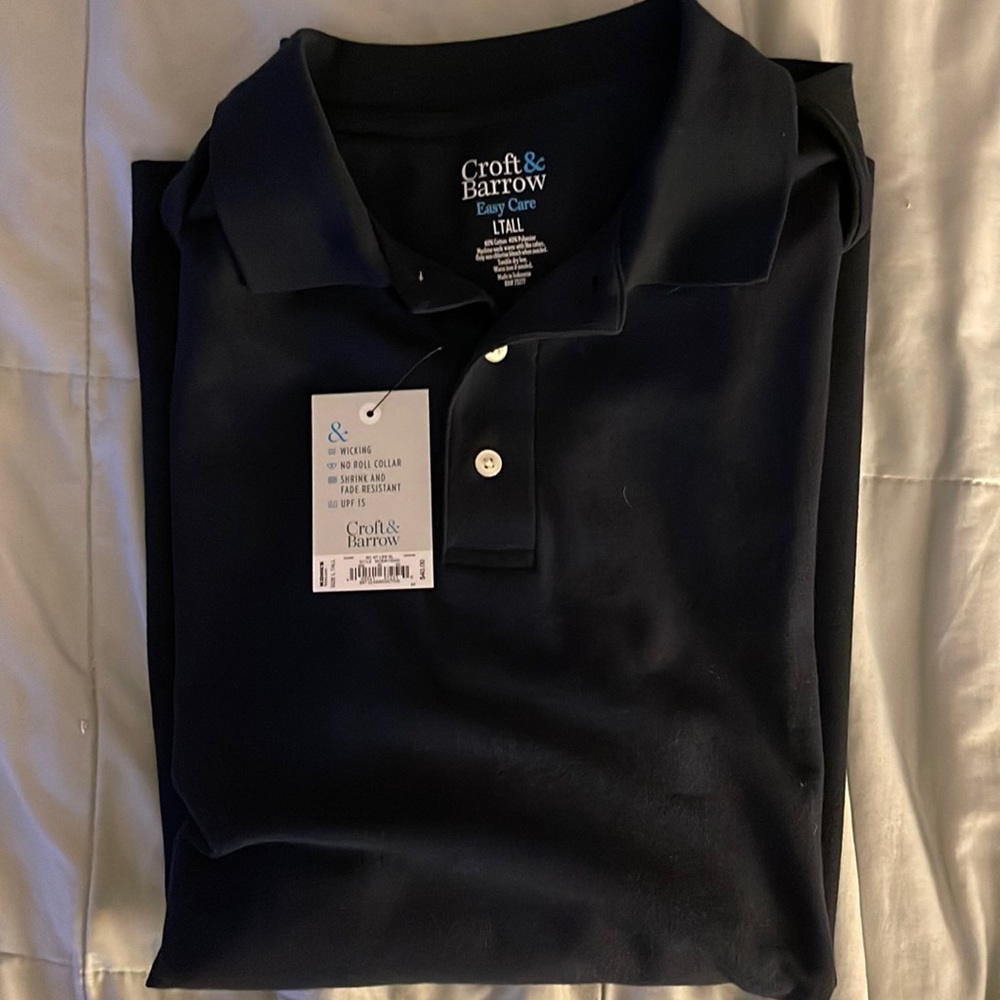 Mens great quality long sleeve navy shirt